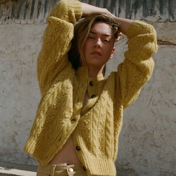 Doen Adler cardigan in goldfinch - Picture 1 of 4